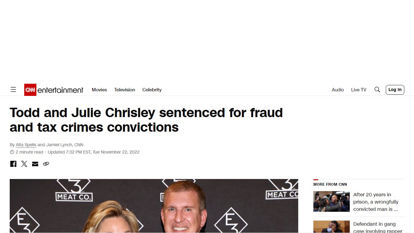 Todd and Julie Chrisley sentenced for fraud and tax crimes ... - CNN