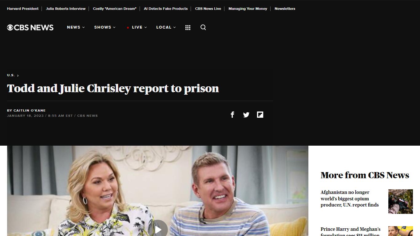 Todd and Julie Chrisley report to prison - CBS News